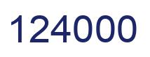 Number 124000 blue image