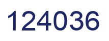 Number 124036 blue image