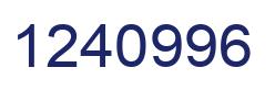 Number 1240996 blue image