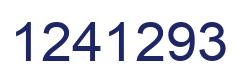 Number 1241293 blue image
