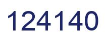 Number 124140 blue image