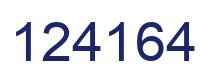 Number 124164 blue image