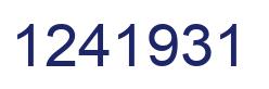 Number 1241931 blue image