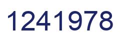 Number 1241978 blue image