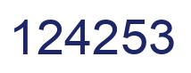 Number 124253 blue image