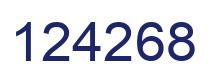 Number 124268 blue image