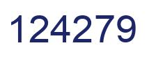 Number 124279 blue image