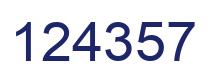 Number 124357 blue image