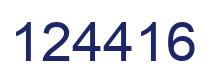 Number 124416 blue image