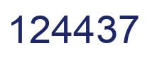 Number 124437 blue image