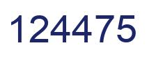 Number 124475 blue image