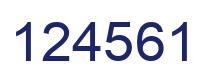 Number 124561 blue image