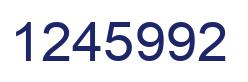 Number 1245992 blue image