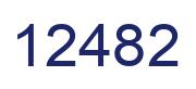 Number 12482 blue image