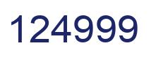 Número 124999 imagen azul