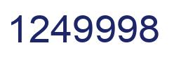 Number 1249998 blue image