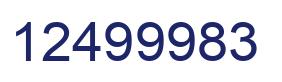 Number 12499983 blue image