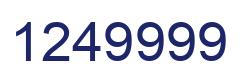Number 1249999 blue image