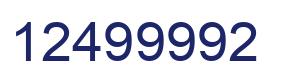 Number 12499992 blue image