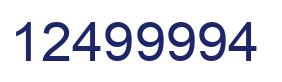 Number 12499994 blue image