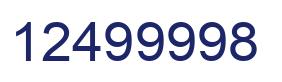 Número 12499998 imagen azul