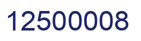 Number 12500008 blue image
