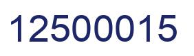 Número 12500015 imagen azul