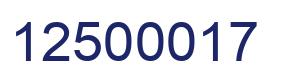 Número 12500017 imagen azul