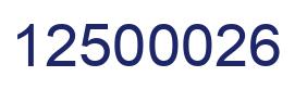 Number 12500026 blue image