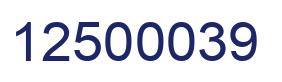Número 12500039 imagen azul