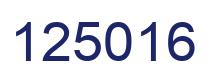 Number 125016 blue image