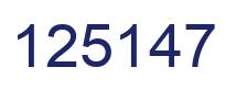 Number 125147 blue image