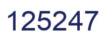 Number 125247 blue image