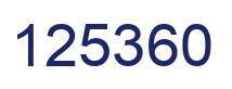 Number 125360 blue image
