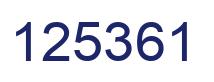 Number 125361 blue image