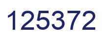 Number 125372 blue image