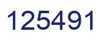 Number 125491 blue image