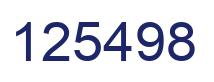 Number 125498 blue image
