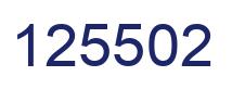 Number 125502 blue image