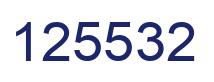 Number 125532 blue image