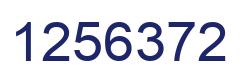 Number 1256372 blue image
