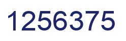 Number 1256375 blue image