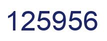 Number 125956 blue image