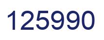 Number 125990 blue image