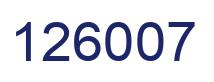 Number 126007 blue image