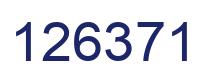 Number 126371 blue image