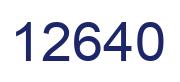 Number 12640 blue image