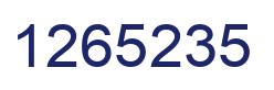 Number 1265235 blue image