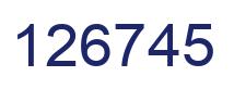 Number 126745 blue image