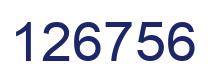 Number 126756 blue image
